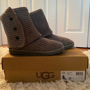 Gray knit UGGS (with original box)